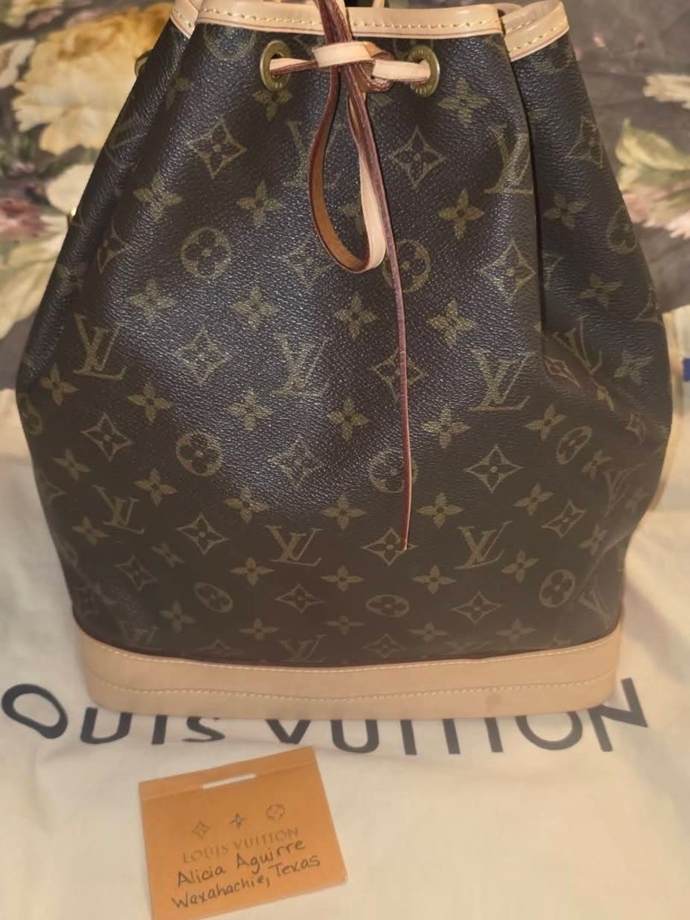 Louis Vuitton Monogram Drawstring Bucket Bag - Brown with Natural Trim